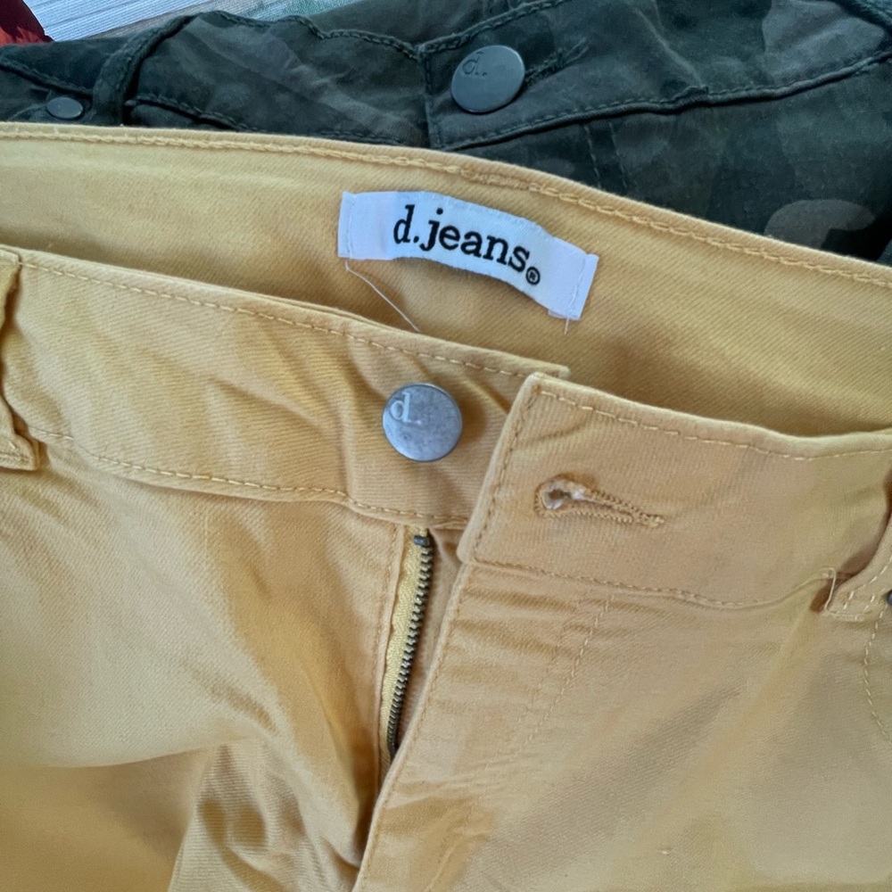 D.Jeans Yellow Cropped Pants size 16 - Picture 5 of 5
